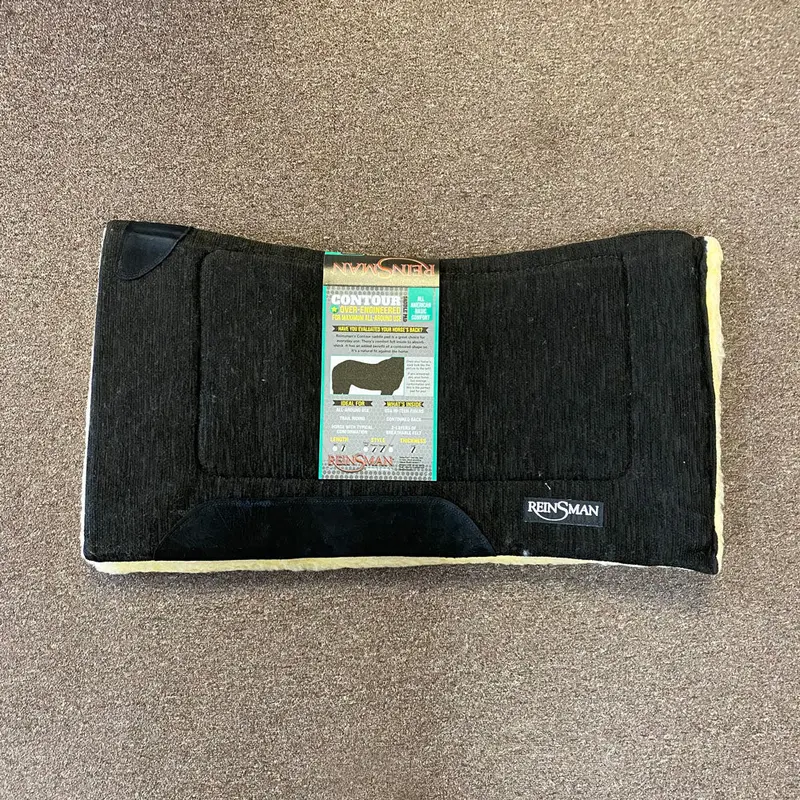 24605 Reinsman Square Contoured Saddle Pad 32X32 Fleece Bottom 1