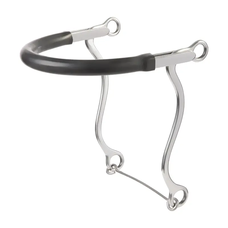 25-1000 Weaver Hackamore With Gum Rubber Covered Bike Chain Noseband 1