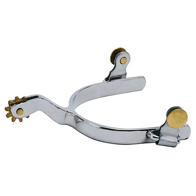 25515-53-06 Weaver Leather Ladies Chrome Plated Roping Rowel Spur 1