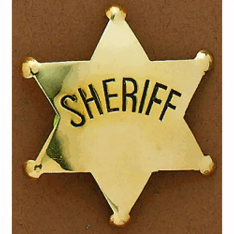 2820435 Large Texas Sheriff Star Kids Badge - Gold 1