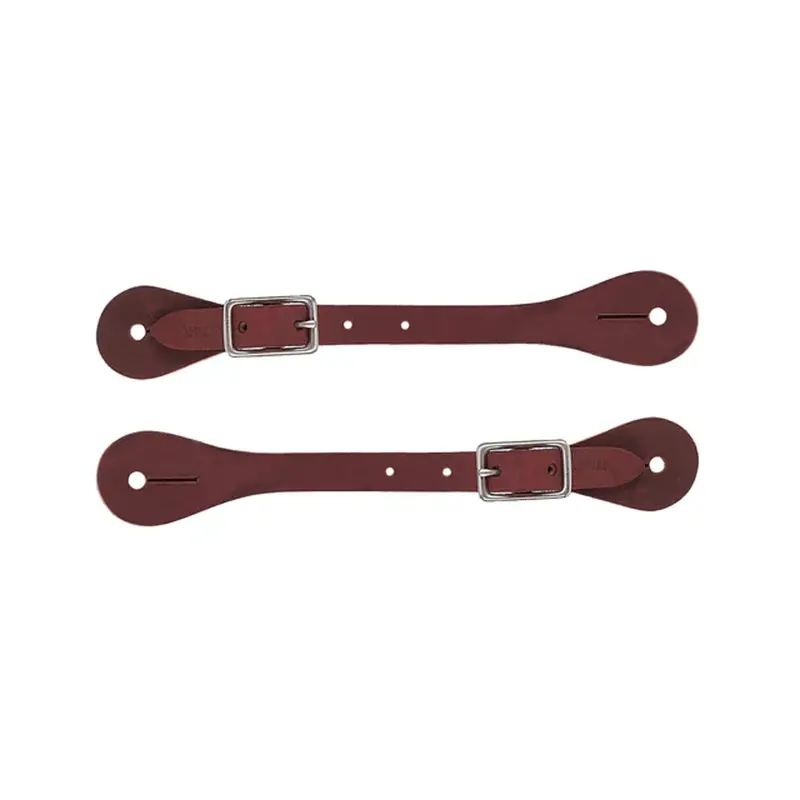 30-0666 Weaver Leather Latigo Leather Ladies Spur Straps - Burgundy 1