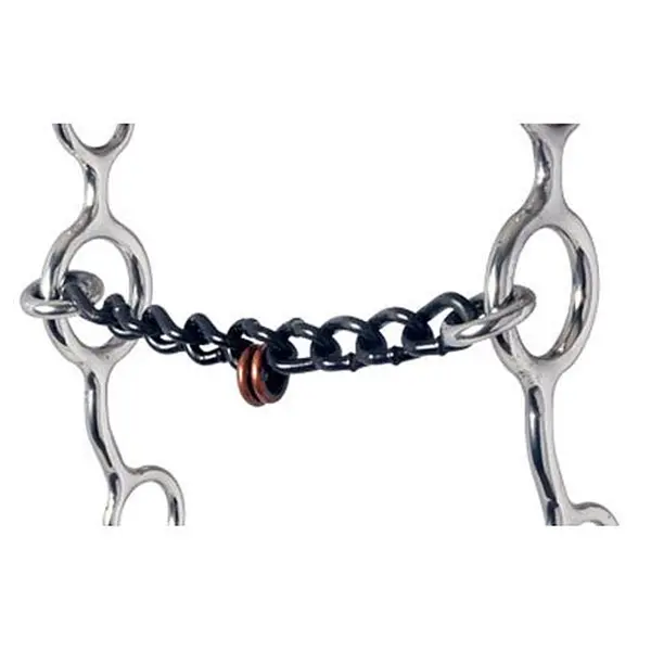 345 Reinsman Junior Cowhorse Sweet Iron Small Chain Mouth With Copper Pacifiers 5 Inch 1