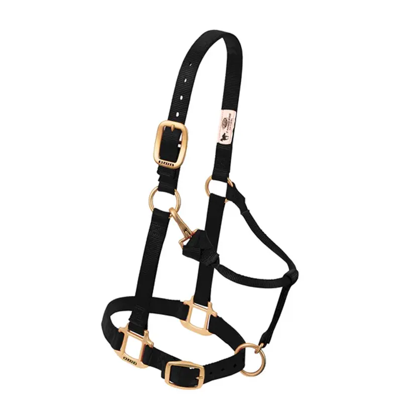 35-5035-Bk Weaver Original Adjustable Chin And Throat 3/4" Arab/Cob Snap Halter - Black 1