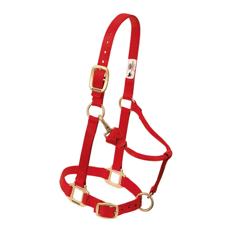 35-5035-Rd Weaver Original Adjustable Chin And Throat 3/4" Arab/Cob Snap Halter - Red 1