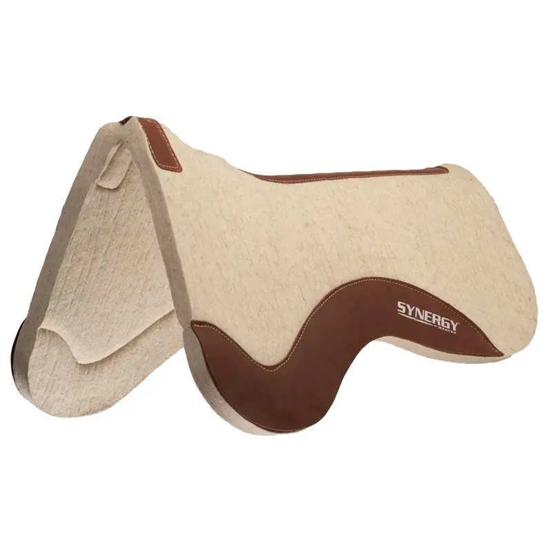 36008-3343-18 Synergy Contoured Close Contact Merino Wool Felt Performance Saddle Pad 1