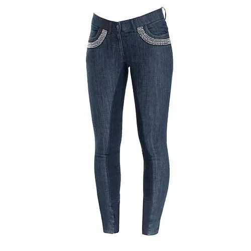 36213 Horze Women's Crescendo Petrina Full Seat Denim Breeches 1