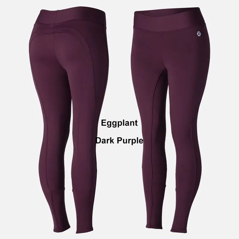 36630 Horze Active Womens Winter Silicone Knee Patch Tights Breech 2