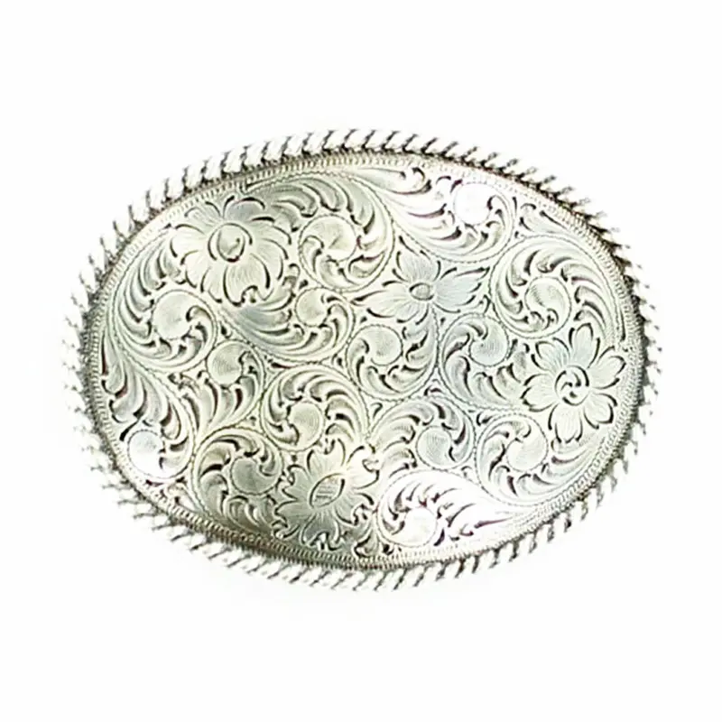37222 Nocona Men's Oval Scrolled Western Belt Buckle 1