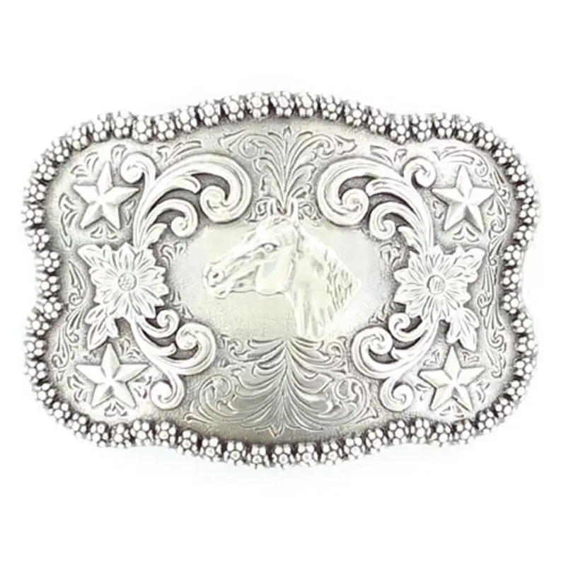 3757607 Nocona Men's Horsehead Belt Buckle 1