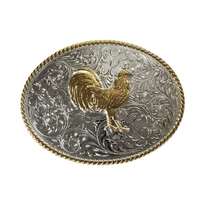 37958 Nocona Men's Standing Rooster Oval Belt Buckle 1