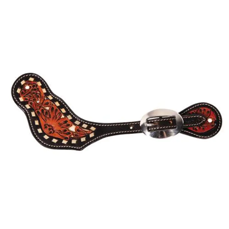 3P9035-Y Professional's Choice Youth Buckstitched Filigree Spur Strap 1