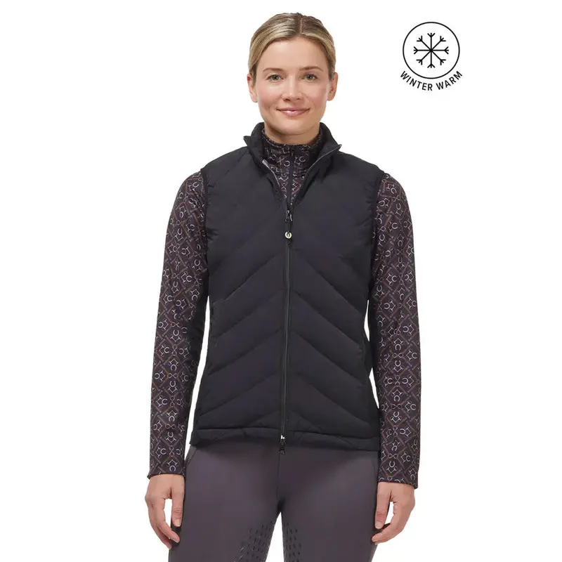 40733 Kerrits Women's Equitech Hybrid Quilted Riding Vest - Black 1