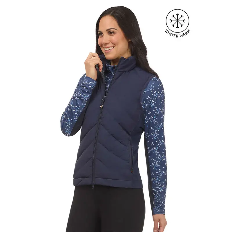 40733 Kerrits Women's Equitech Hybrid Quilted Riding Vest - Galaxy Blue 1