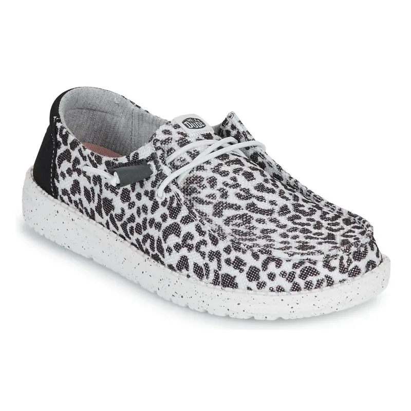40735-097 Hey Dude Women's Wendy Shoe - Black & Grey Leopard 1