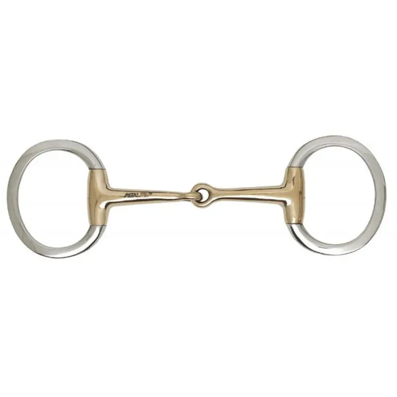 455733 Centaur Jointed Copper Flat Eggbutt Snaffle Bit 1