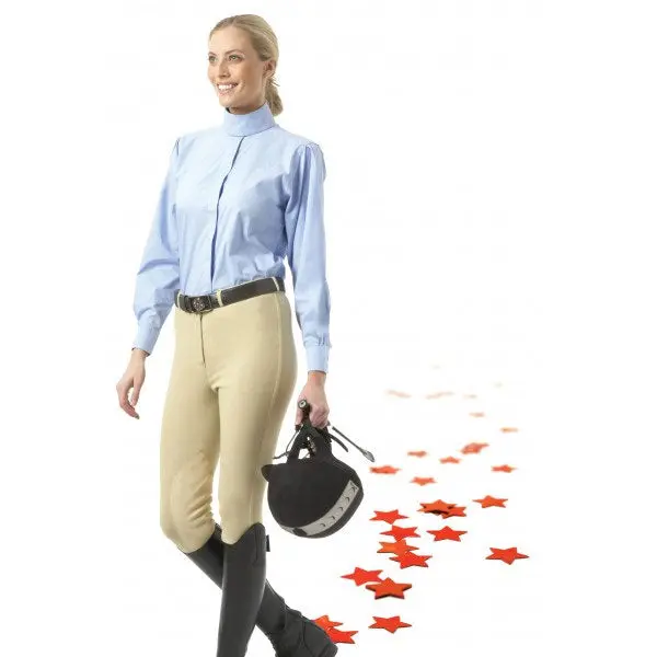 464893 Equistar Children's Pull On Breeches With Knee Patches 1