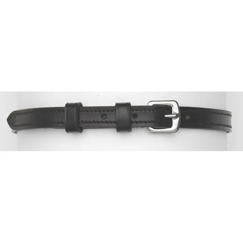 466966 Camelot 3/8 Inch Stitched Spur Straps Black Leather Ladies 1