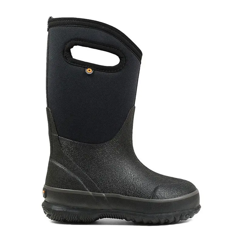 52065 Bogs Kids Classic Rubber Boot With Handles Black 1
