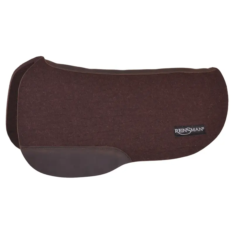 550-Ej5-C1w Reinsman Apex Round Cutback Wool Trail Saddle Pad - Chocolate 1