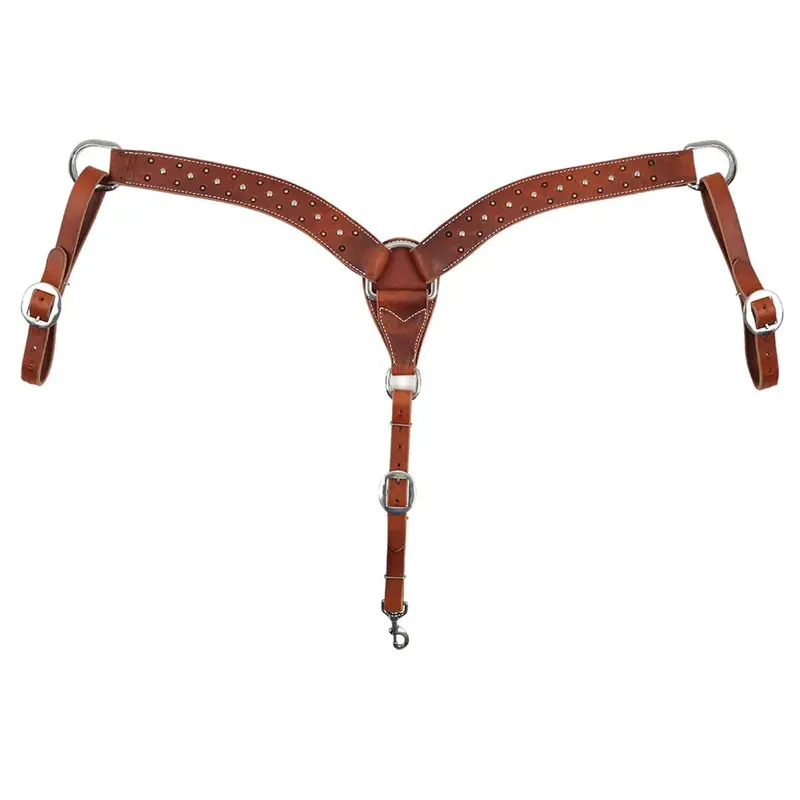 6044 Circle Y Rosewood Shaped Breast Collar With Dots 1