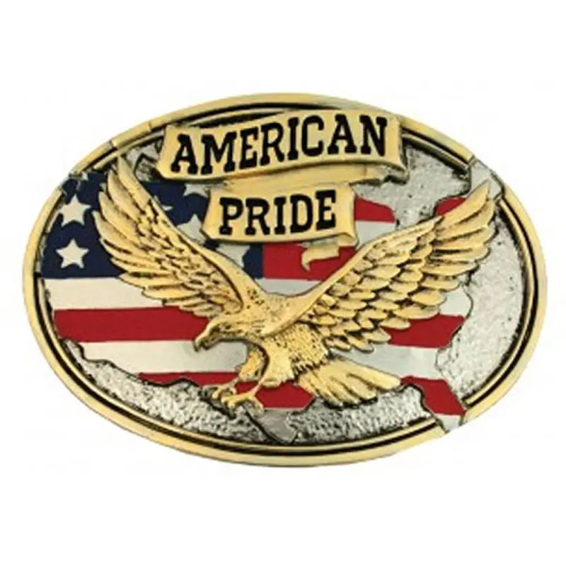 60806P Montana Silversmiths American Pride Attitude Belt Buckle 1