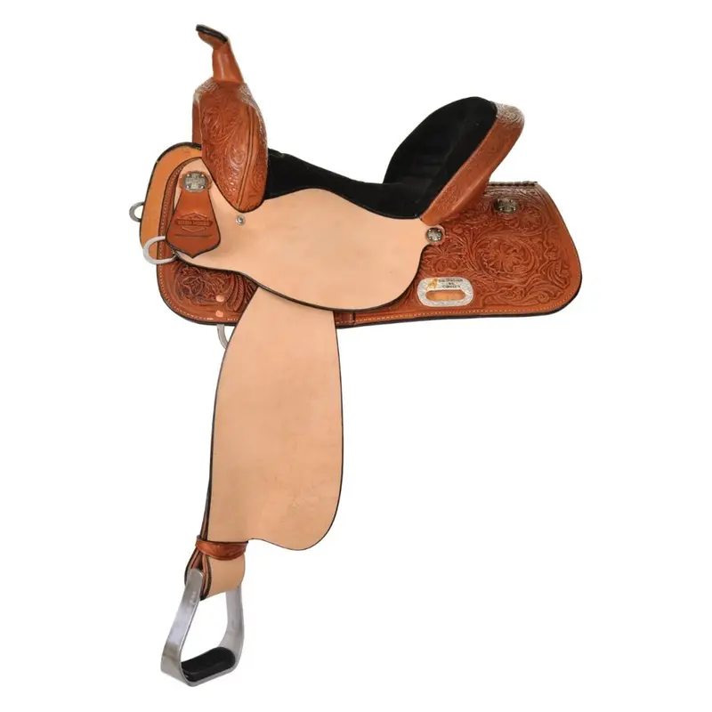 6221-2406-05 High Horse Proven Mansfield Barrel Saddle 14 Inch Wide Tree - Color Antique 1
