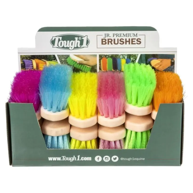 68-804B Tough 1 Assorted Jr Medium Bristle Brush - Bright Colors 1