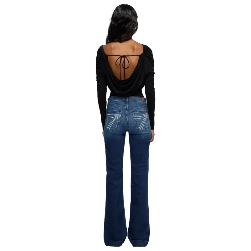 7 For All Mankind Women's Dojo Trouser Jeans - Lake Blue 7U115y44 1