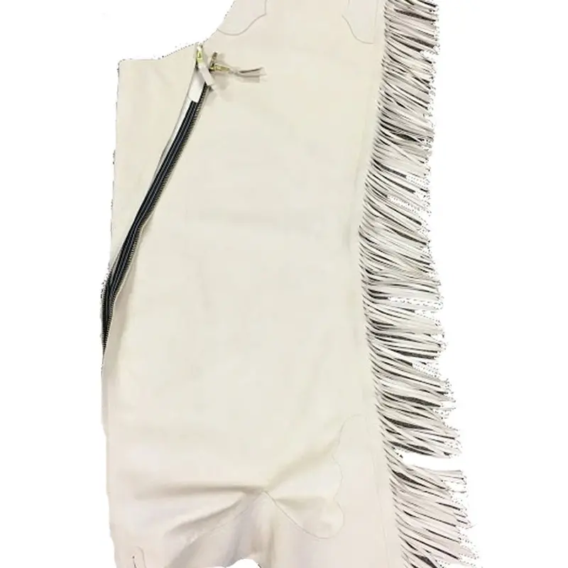 701 Hobby Horse Adult Ultrasuede Fringed Chaps - Sand Large 1
