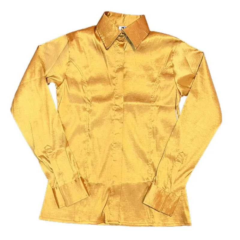 70199Copp Royal Highness Women's Taffeta Concealed Zipper Show Shirt - Copper 1
