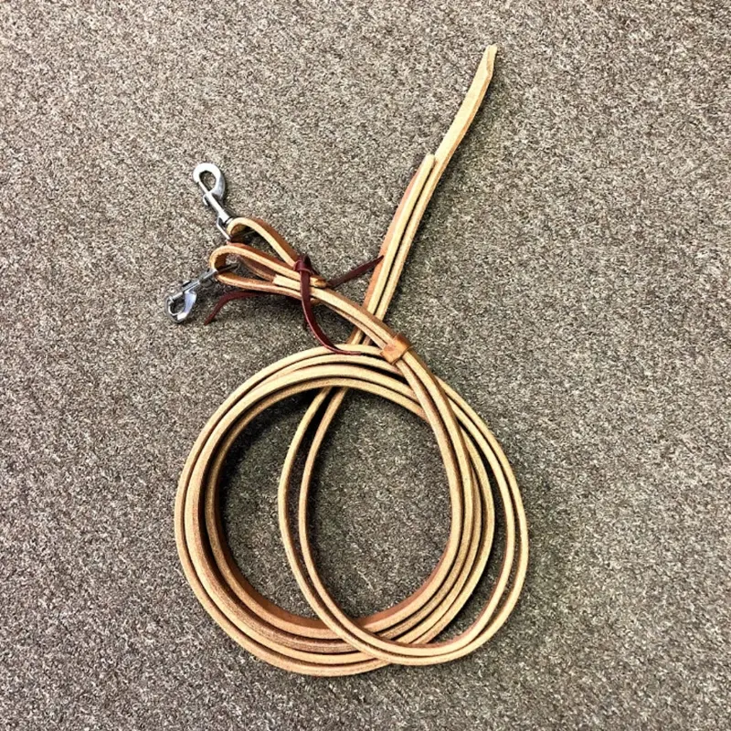 7381 Reinsman Hermann Oak Split Leather Reins With Snap Ends 1