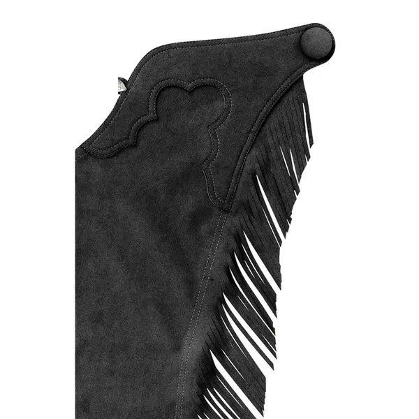 775 Hobby Horse Split Leather Youth Chaps - Black 1