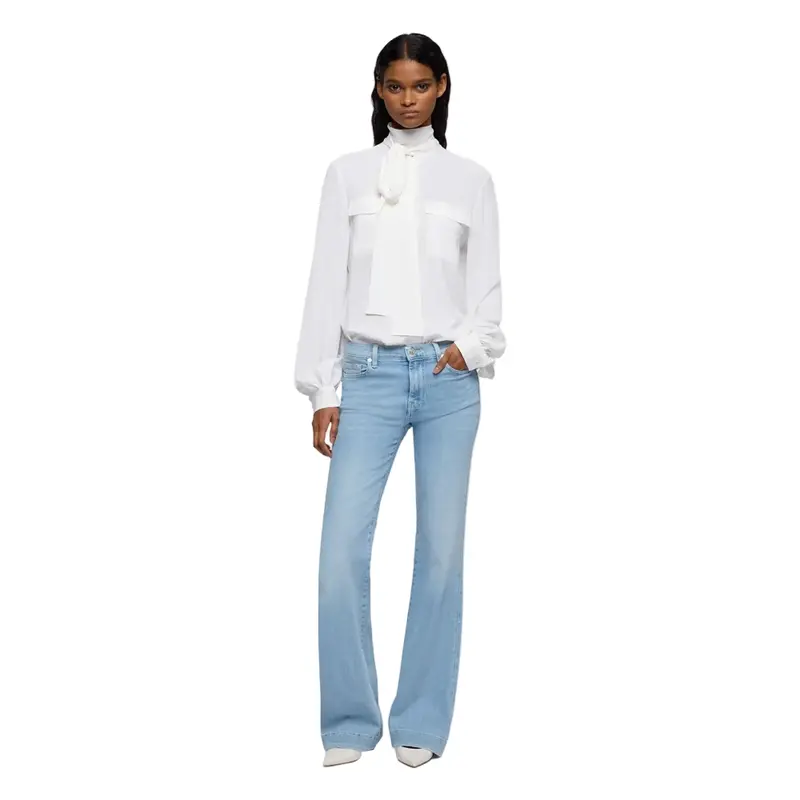 7U307c12-3Dh 7 For All Mankind Women's Dojo Slim Illusion Trouser Jeans - Indigo Bloom 1