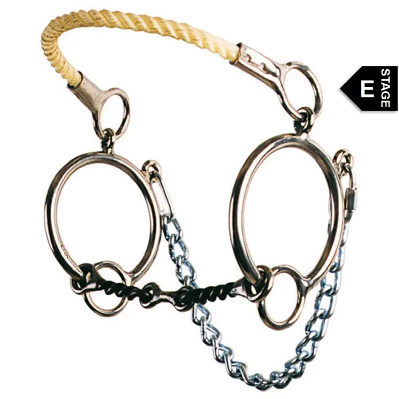 903 Reinsman Ring Combination Rope Nose Hackamore 5 Inch Mouth 1