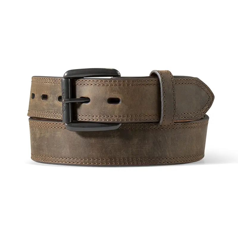 A1012702 Ariat Men's Distressed Brown Logo Belt 1