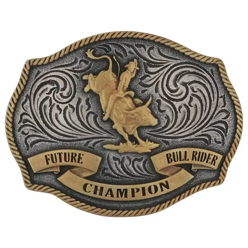 A1025p Montana Silversmiths Future Bull Rider Attitude Belt Buckle 1