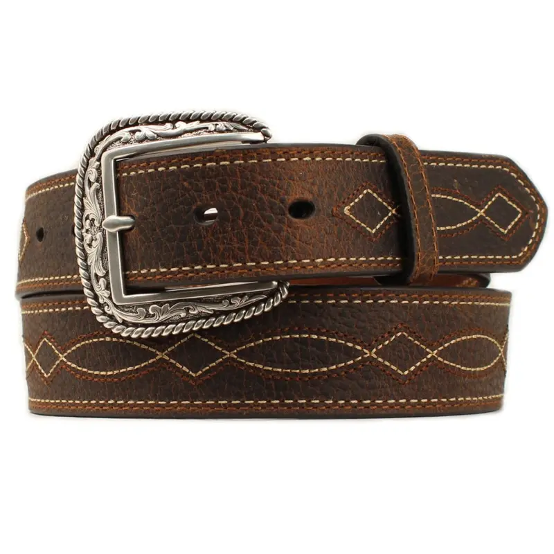 A1034202 Ariat Men's Bootstitch Leather Western Belt 1