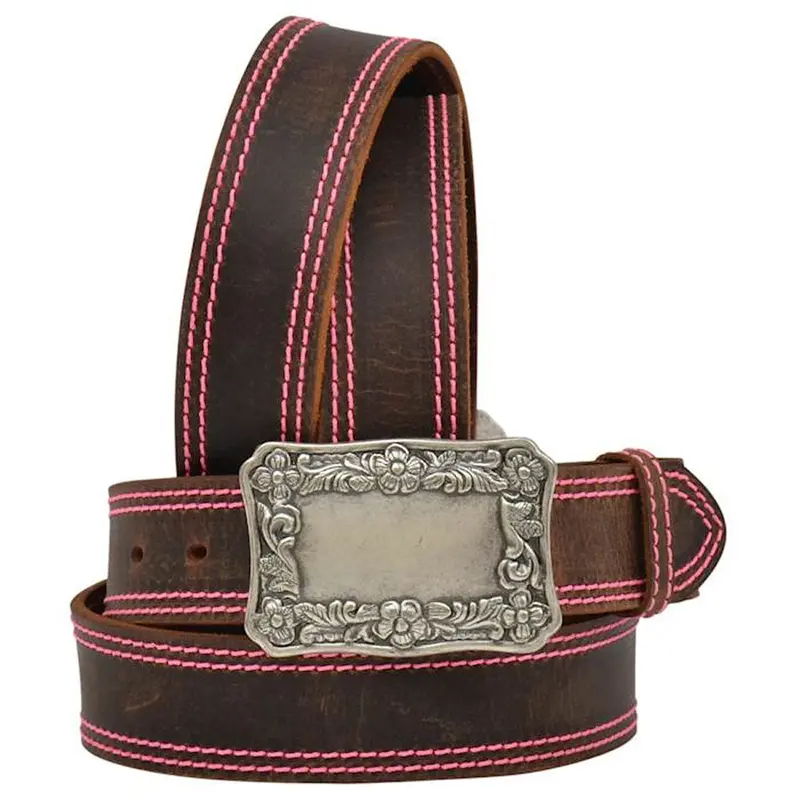A1199 Angel Ranch Ladies' 1 1/2" Brown Western Fashion Belt 1