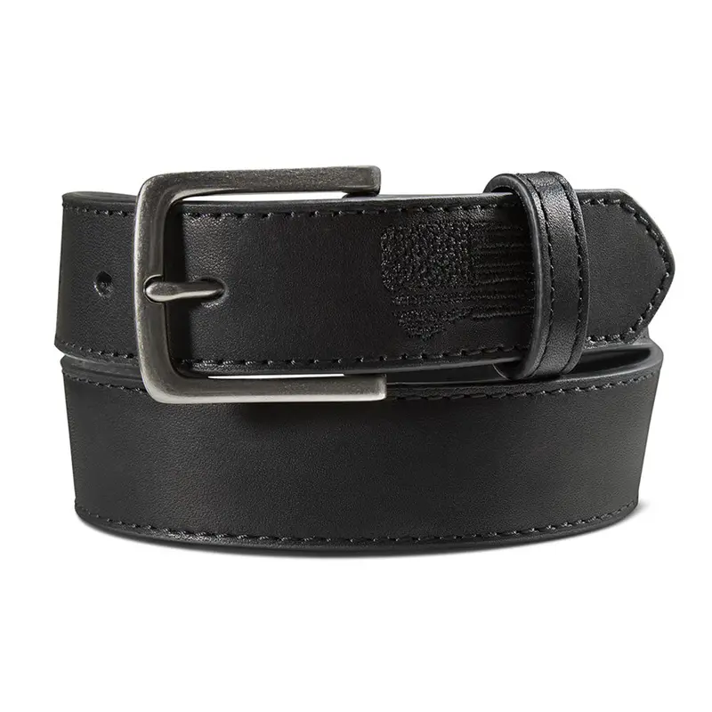 A1307401 Ariat Boys 1 1/4" Stitch Usa Flag Shield Black Belt 1