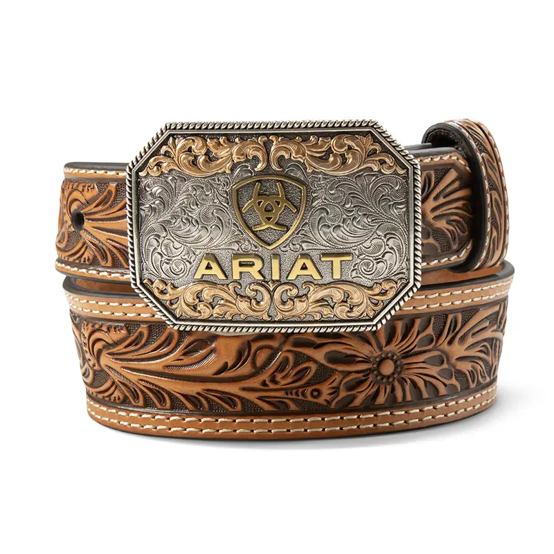 A1309108 Ariat Youth Western Belt With Ariat Logo Buckle 1