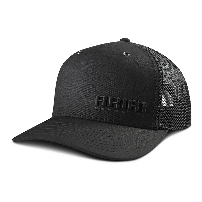 A290001501 Ariat Mens Richardson 112 Cap Embroidered - Black 1