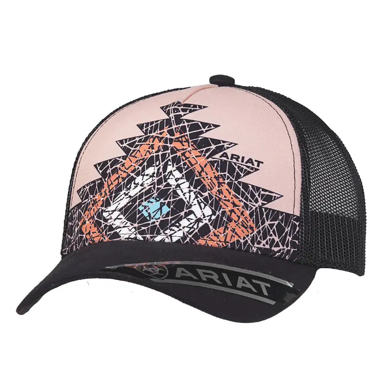 A300015730 Ariat Ladies Crackle Aztec Ball Cap 1