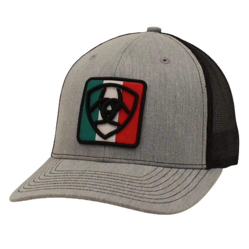 A300048006 Ariat Men's R112 Mexico Flag Snap Back Cap - Grey 1