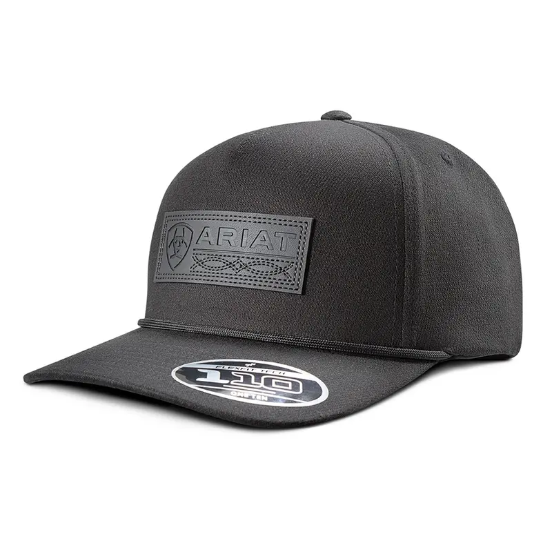A300090301 Ariat Men's Flexfit 110 Logo Patch Ball Cap - Black 1