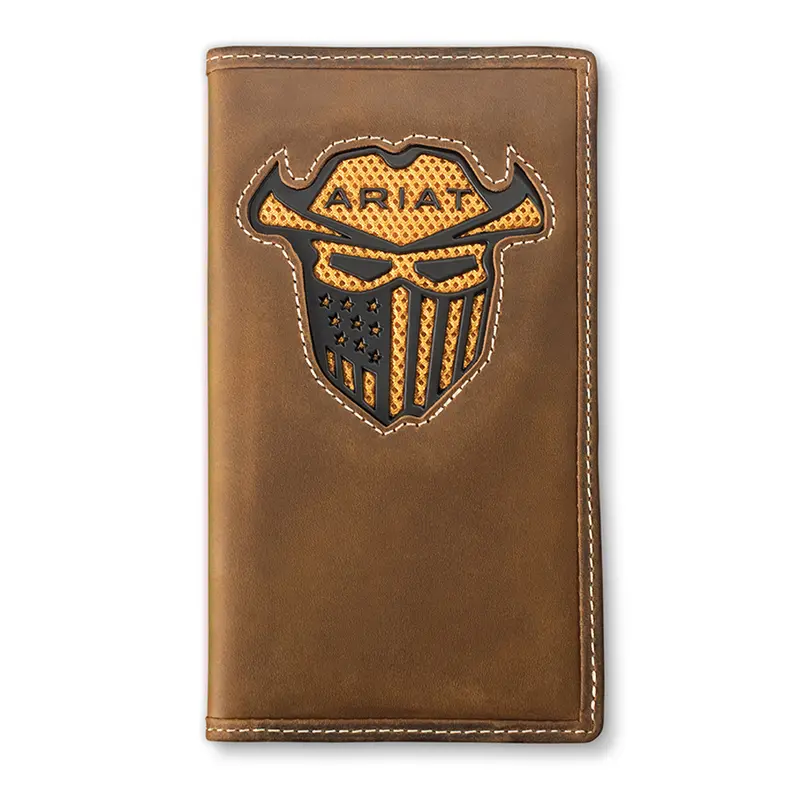 A3400644 Ariat Work Checkbook Wallet - Medium Brown 1