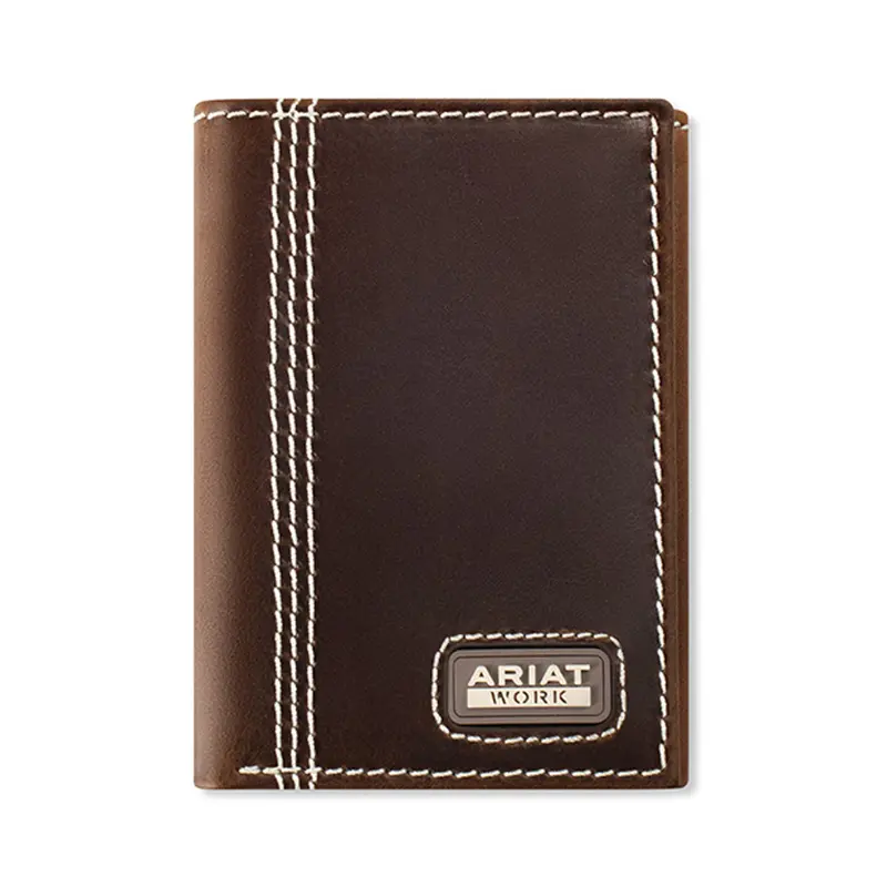 A3403602 Ariat Utility Leather Trifold Wallet 1
