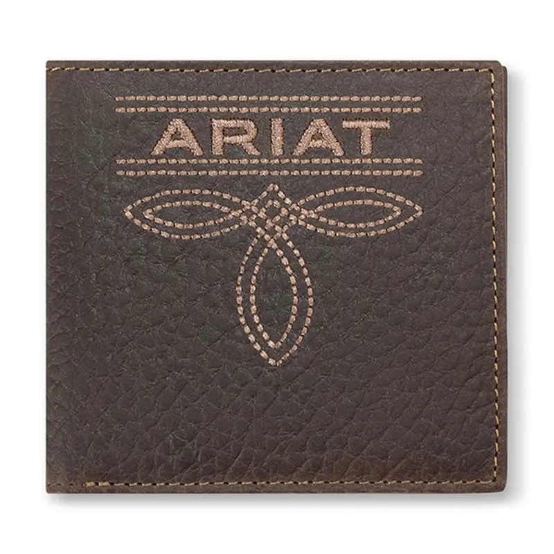 A3563502 Ariat Men's Large Bifold Bug Stitch Wallet 1