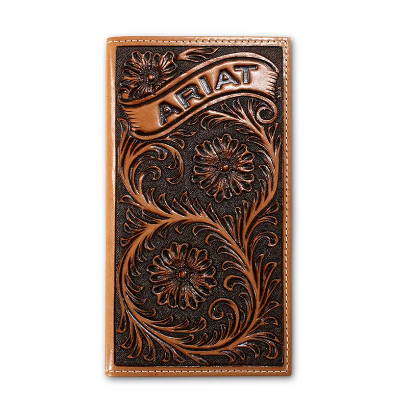 A3568008 Ariat Banner Tooled Leather Rodeo Wallet 1