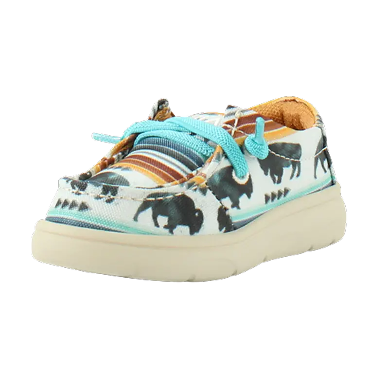 A443001997 Ariat Lil Stompers Hilo Shoes- Buffalo Print 1