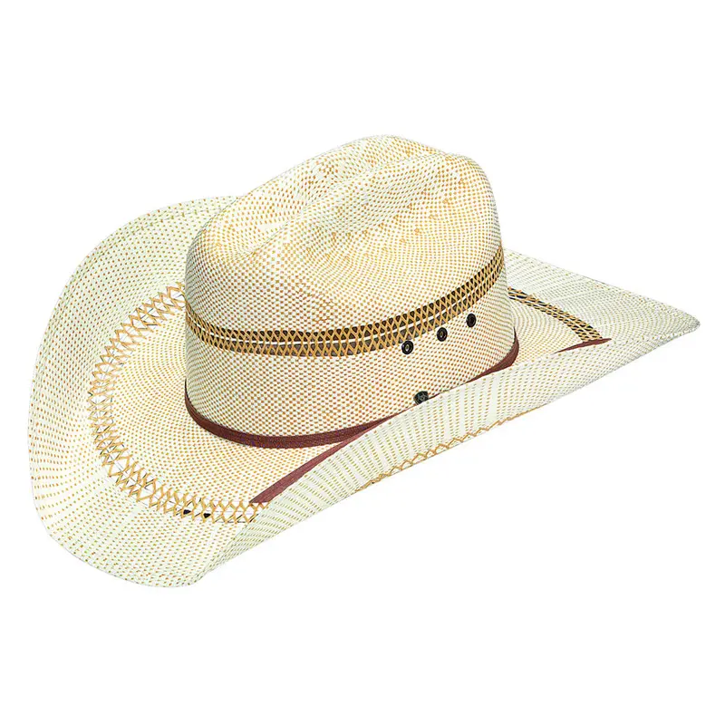 A73124 Ariat Bangora Straw 2 Cord Golden Brown Band Western Cowboy Hat 1